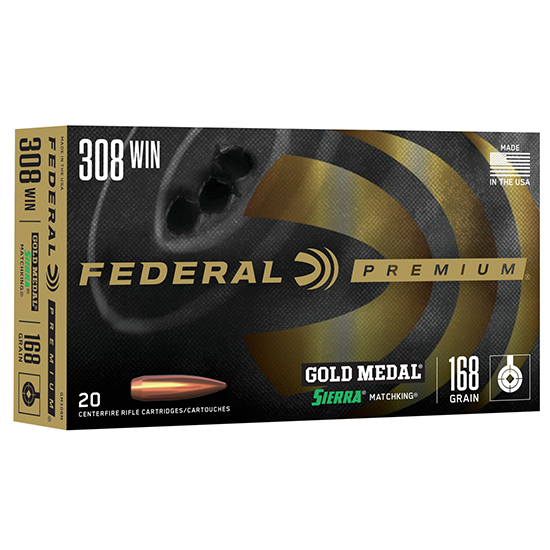 FED GOLD MEDAL 308WIN 168GR SIE MK BTHP 20/10 - Sale